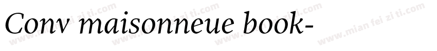 Conv maisonneue book字体转换